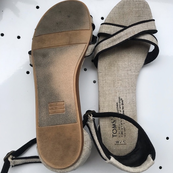 Toms Correa Burlap Ankle Strap Sandals - Picture 4 of 5